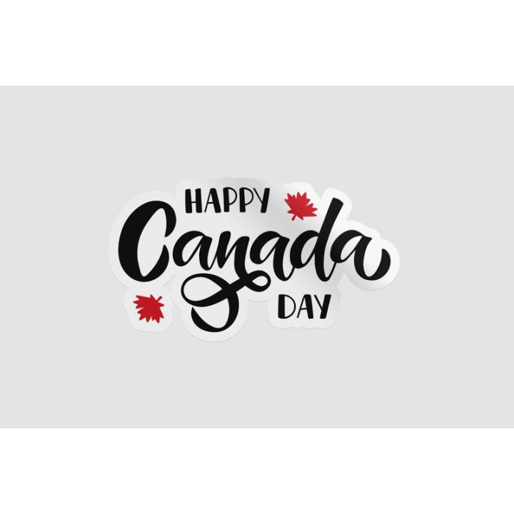 Happy Canada Day Style 73 Sticker - DecalsHouse