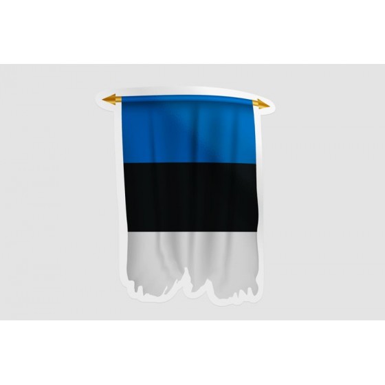 Estonia Flag Pennant Style 3