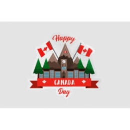 Happy Canada Day Style 86 Sticker - DecalsHouse