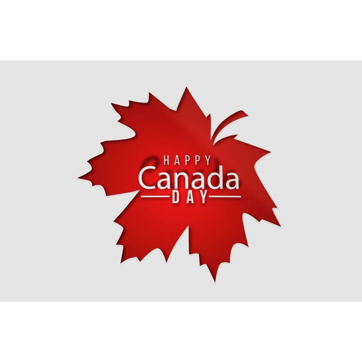 Happy Canada Day Style 9 Sticker - DecalsHouse