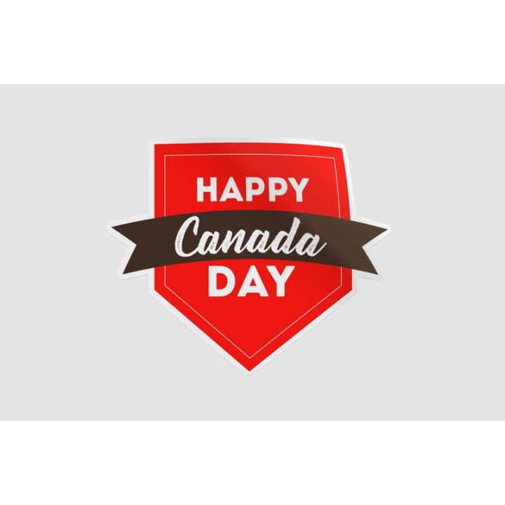 Happy Canada Day Style 90 Sticker - DecalsHouse