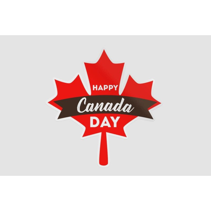 Happy Canada Day Style 91 Sticker - DecalsHouse