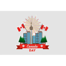 Happy Canada Day Toronto City Sticker - DecalsHouse