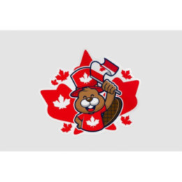 Happy Canada Day With Beaver And Flag Sticker - DecalsHouse
