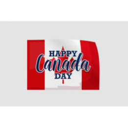 Happy Canada Day With Flag Sticker - DecalsHouse