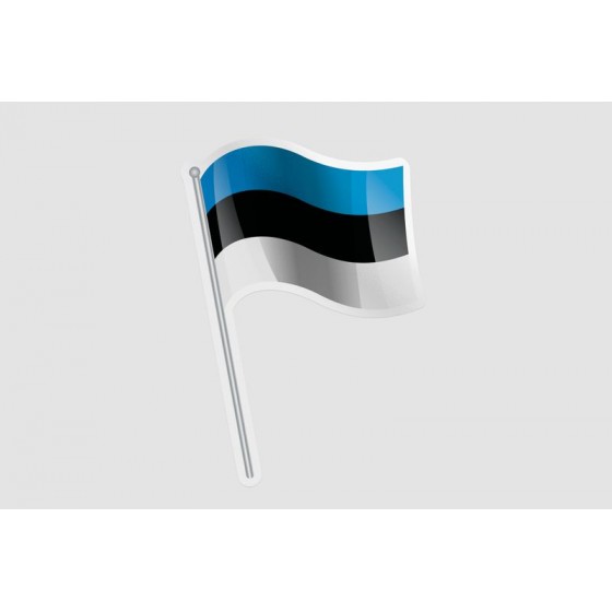 Estonia Flag Waving Style 3