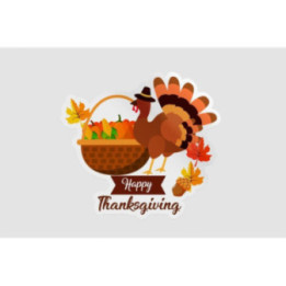 Happy Thanksgiving Stickers – Turkey Harvest Decals (2-Pack)