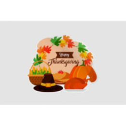Happy Thanksgiving Stickers – Harvest Decals (2-Pack)
