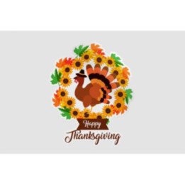 Happy Thanksgiving Stickers – Turkey Wreath Decals (2-Pack)