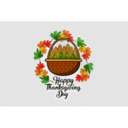 Happy Thanksgiving Day Stickers – Harvest Decals (2-Pack)