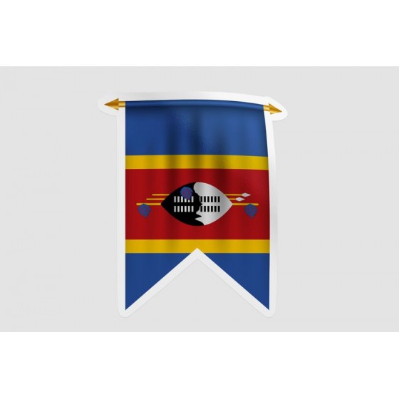 Eswatini Flag Pennant Style 6