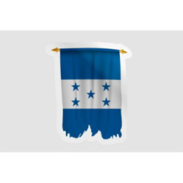 Honduras Flag Pennant Style 2 - DecalsHouse