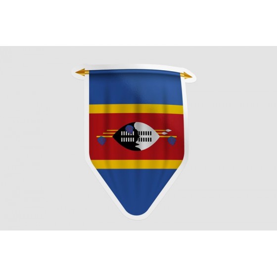 Eswatini Flag Pennant Style 7