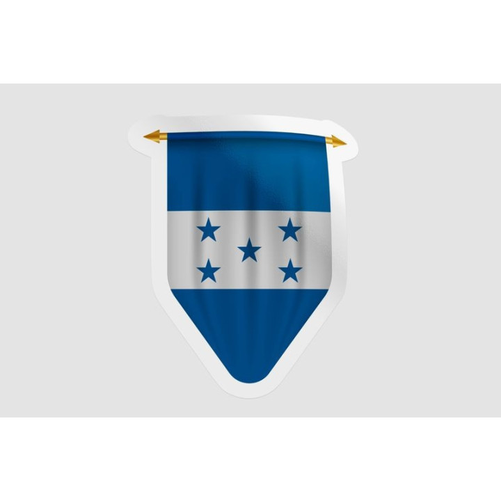 Honduras Flag Pennant Style 6 - DecalsHouse