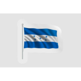 Honduras Flag Pole Style 3 - DecalsHouse