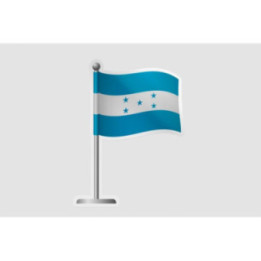 Honduras Flag Pole - DecalsHouse