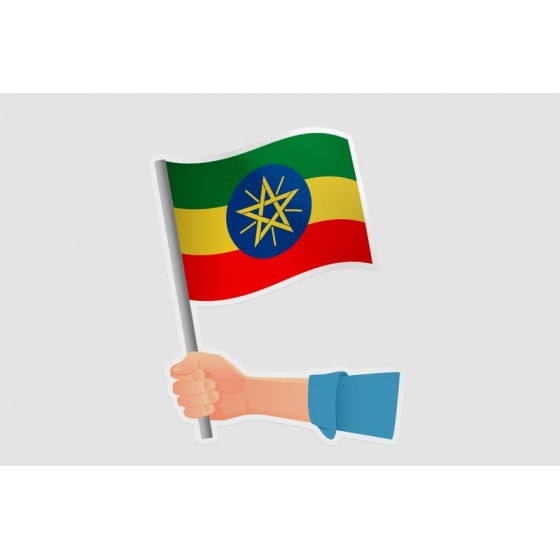 Ethiopia Flag Hand