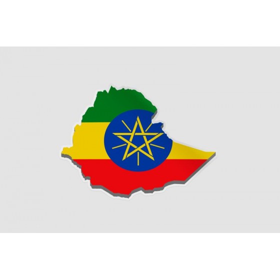 Ethiopia Map Flag