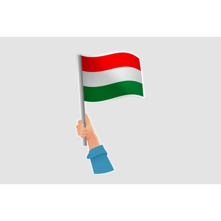 Hungary Flag Hand Style 2 - DecalsHouse