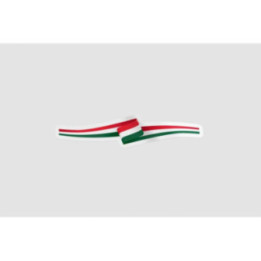 Hungary Flag Ribbon Style 3 - DecalsHouse