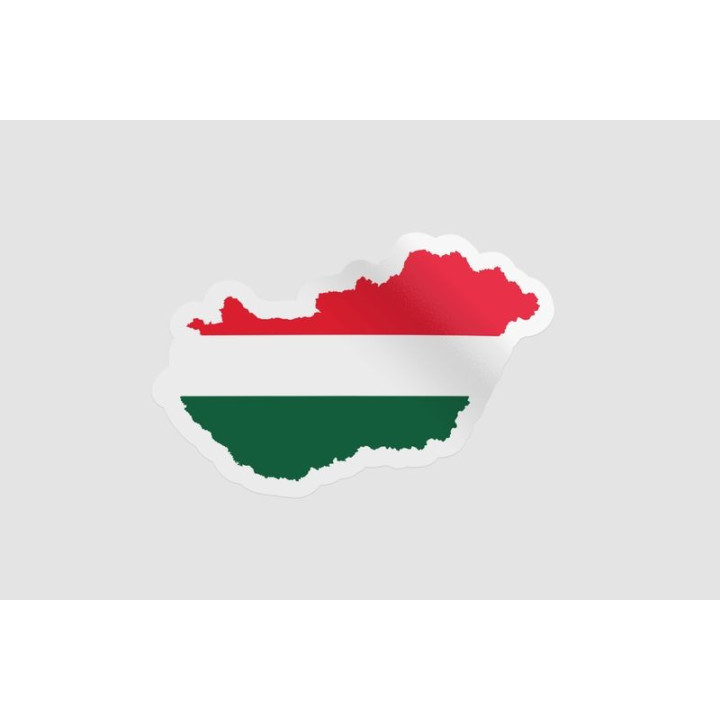 Hungary Map Flag - DecalsHouse