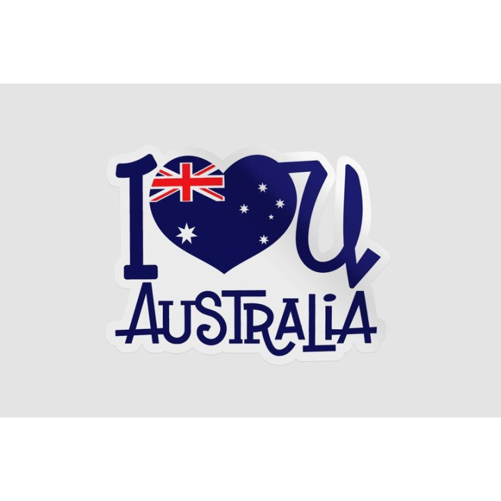I Love Australia Sticker - DecalsHouse