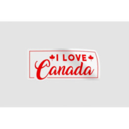 I Love Canada Style 2 Sticker - DecalsHouse