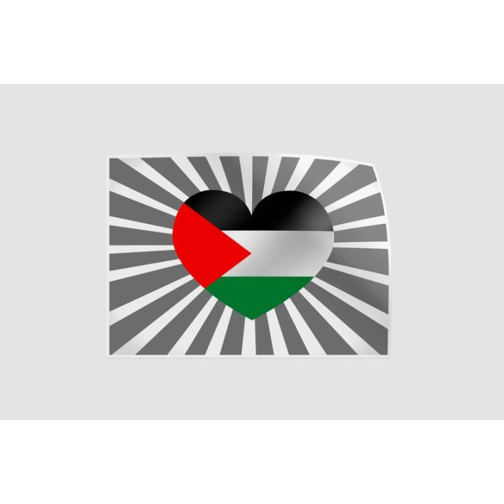 I Love Gaza Heart Style Sticker - DecalsHouse