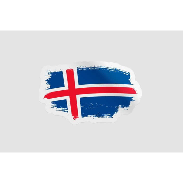 Iceland Flag Brush Style 5 - DecalsHouse
