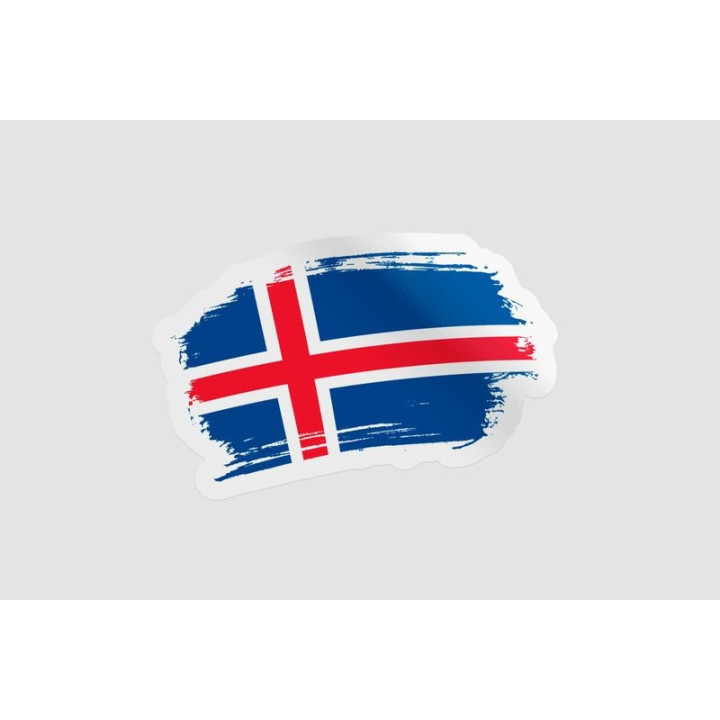 Iceland Flag Brush Style 7 - DecalsHouse