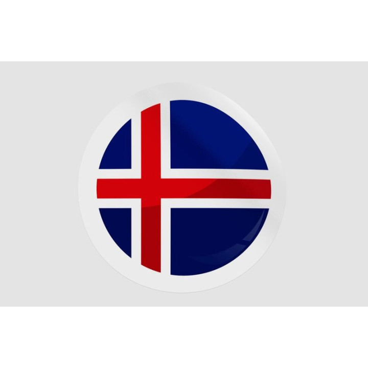 Iceland Flag Icon Style 2 - DecalsHouse