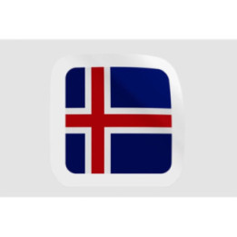 Iceland Flag Icon Style 5 - DecalsHouse
