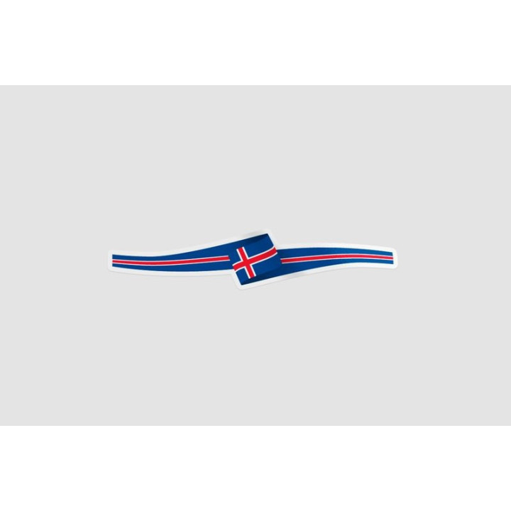 Iceland Flag Ribbon Style 3 - DecalsHouse