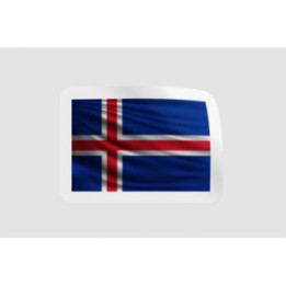 Iceland Flag Style 10 - DecalsHouse
