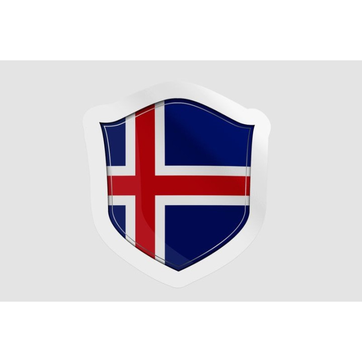 Iceland Flag Style 12 - DecalsHouse