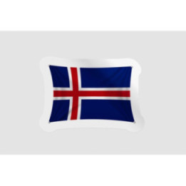 Iceland Flag Style 14 - DecalsHouse