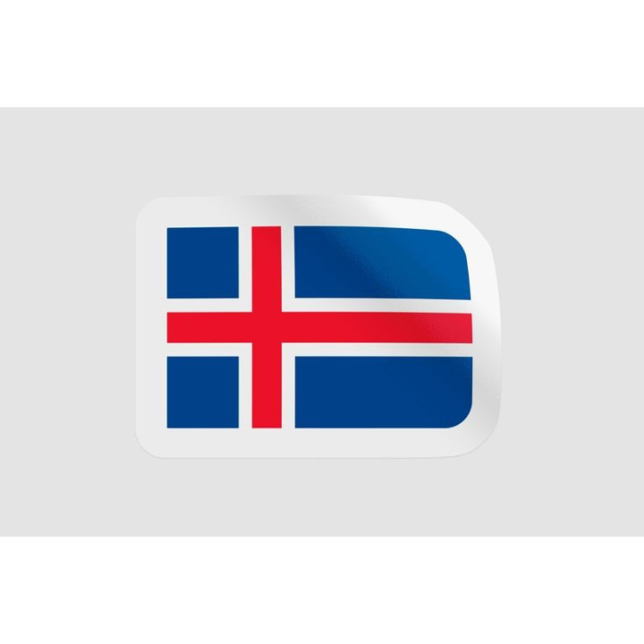 Iceland Flag Style 5 - DecalsHouse