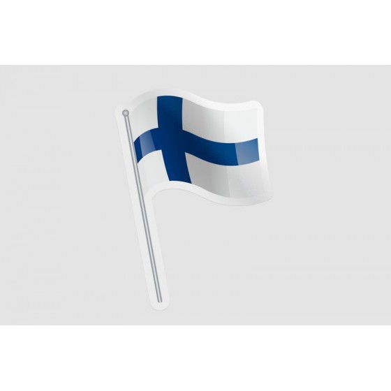 Finland Flag Waving Style 2