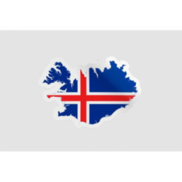 Iceland Map Flag Style 3 - DecalsHouse