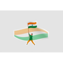 India Flag Independence Style 6 - DecalsHouse