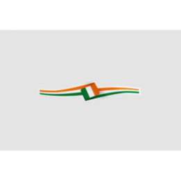 India Flag Ribbon Style 4 - DecalsHouse