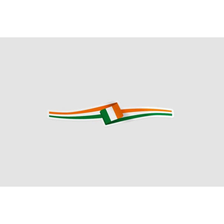 India Flag Ribbon Style 4 - DecalsHouse