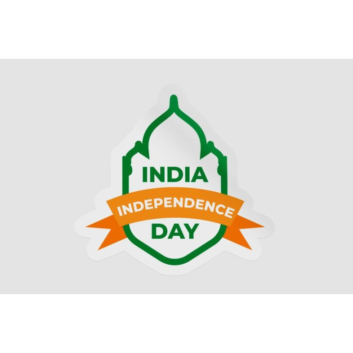 India Independence Day Badge Style 2 - DecalsHouse