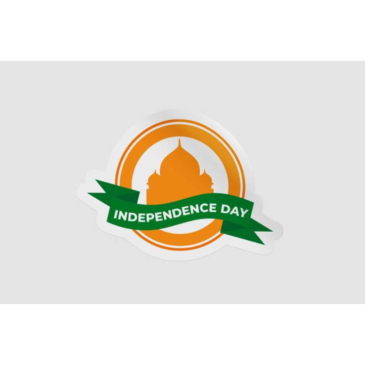 India Independence Day Badge Style 6 - DecalsHouse