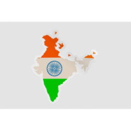 India Map Flag Style 3 - DecalsHouse