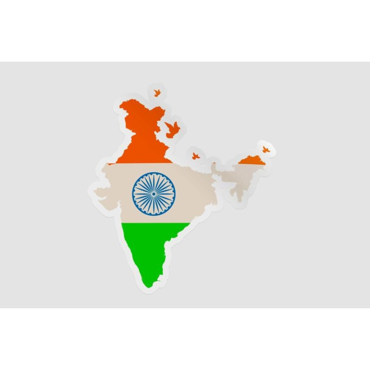 India Map Flag Style 3 - DecalsHouse
