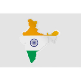 India Map Flag Style 5 - DecalsHouse