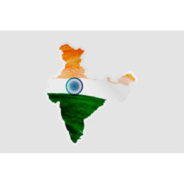 India Map Flag Watercolor Style 2 - DecalsHouse