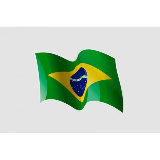 Flag Of Brazil Style 4 Sticker