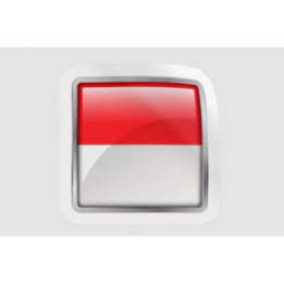 Indonesia Flag Bevel Style 4 - DecalsHouse
